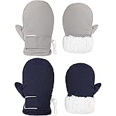Urban Virgin Infant Baby Toddler Kids Winter Mittnes Lined Fleece Warm Waterproof Ski Snow Gloves For Boys Girls