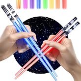 ChopSabers Lightsaber Led Light Up Chopsticks (2 Pair, Red &amp; Blue)