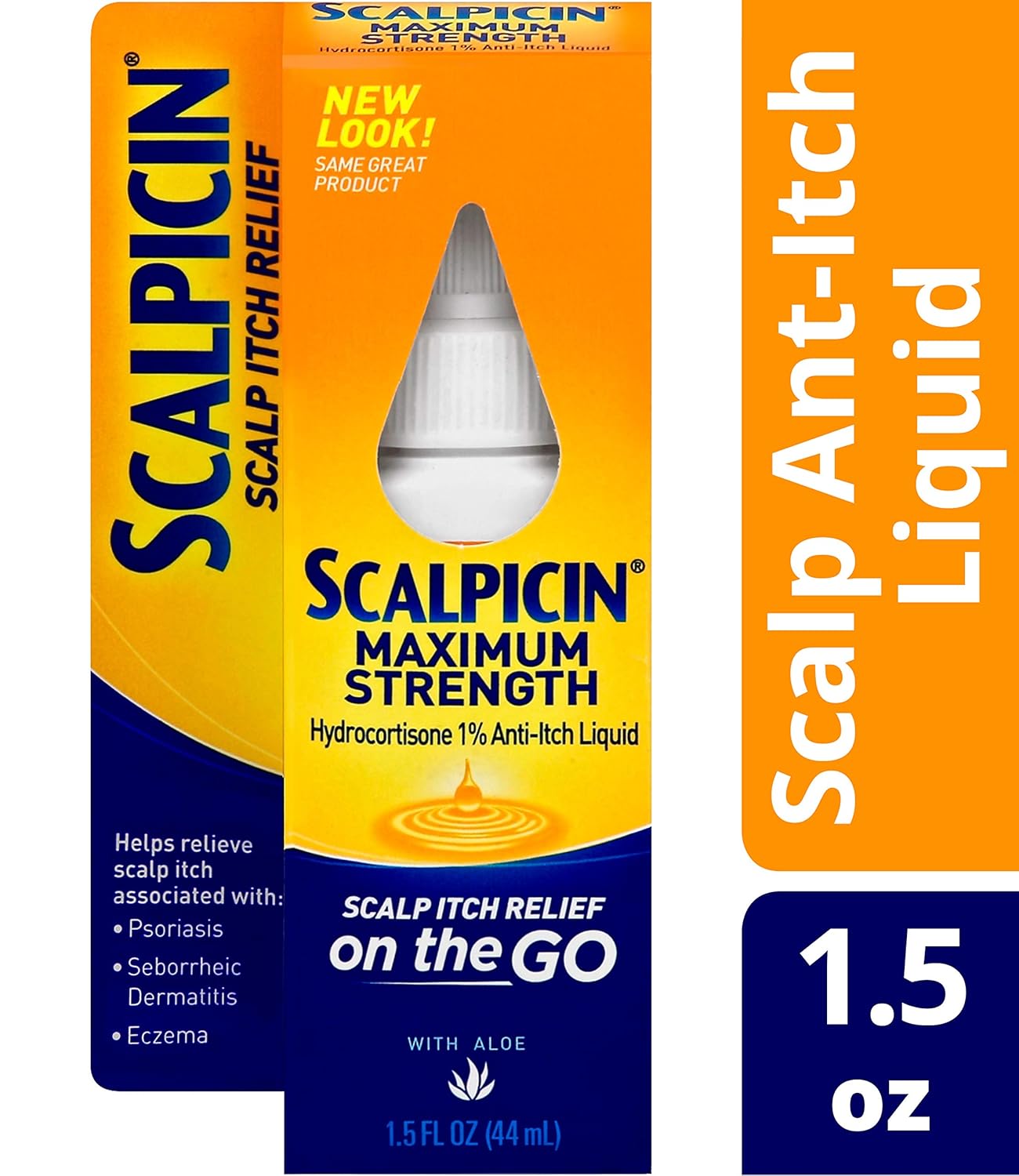 Scalpicin Max Strength Scalp Itch Treatment, 1.5 Ounce (Pack of 3) : Beauty