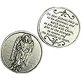 LM Religious Archangel Saint St Gabriel Pocket Token Coin Protection Protect Catholic Charm with Prayer Medal Religious Pray 1 1/8