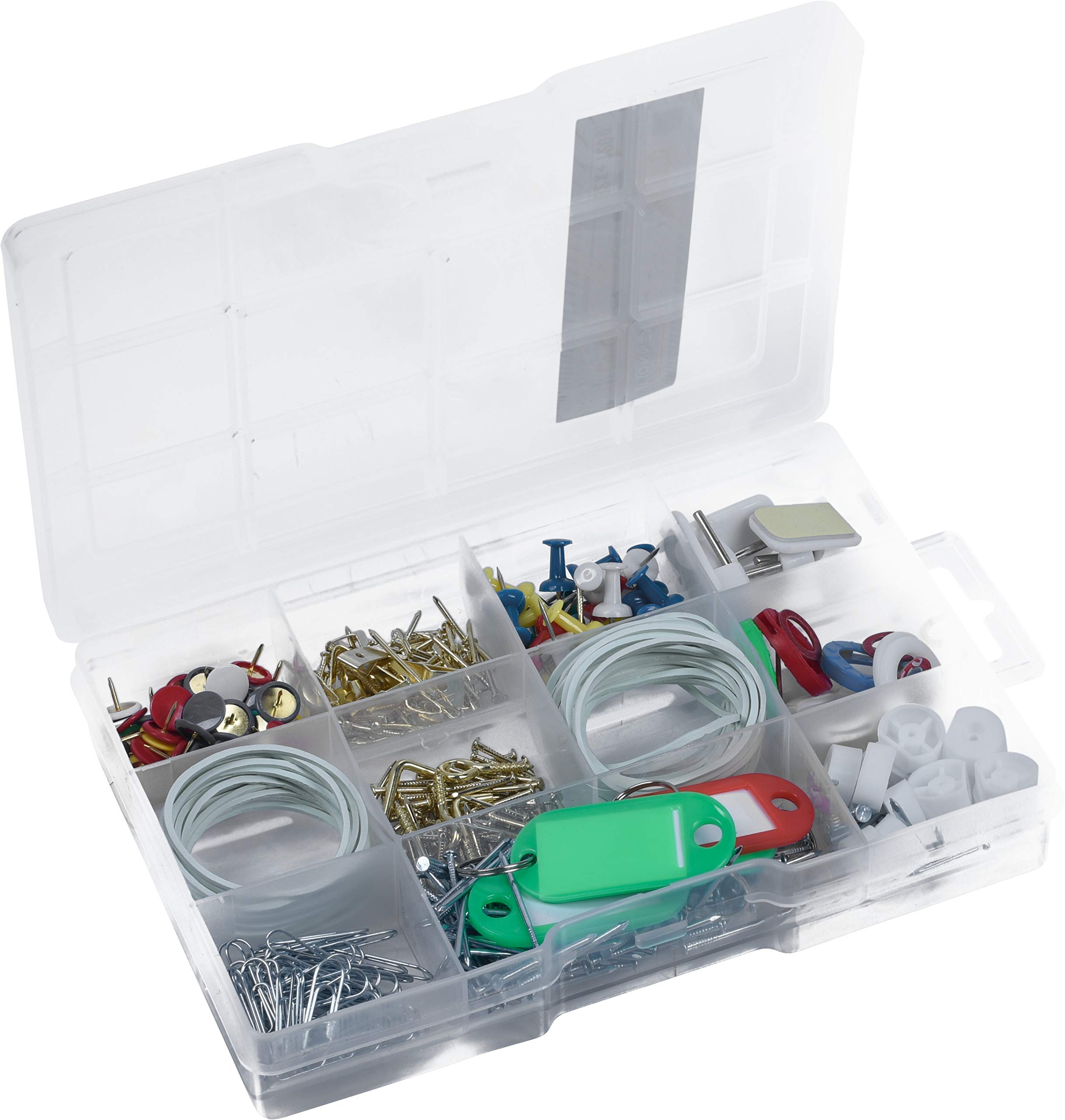 Connex Set of 182 Pieces + 120 g – Wall Hooks, Nails, Needles from Pinnwandnadeln & Co. -Pre-Sorted in Practical Plastic Universal use Assortment Box / DP8500107, Various, 182 Teilig
