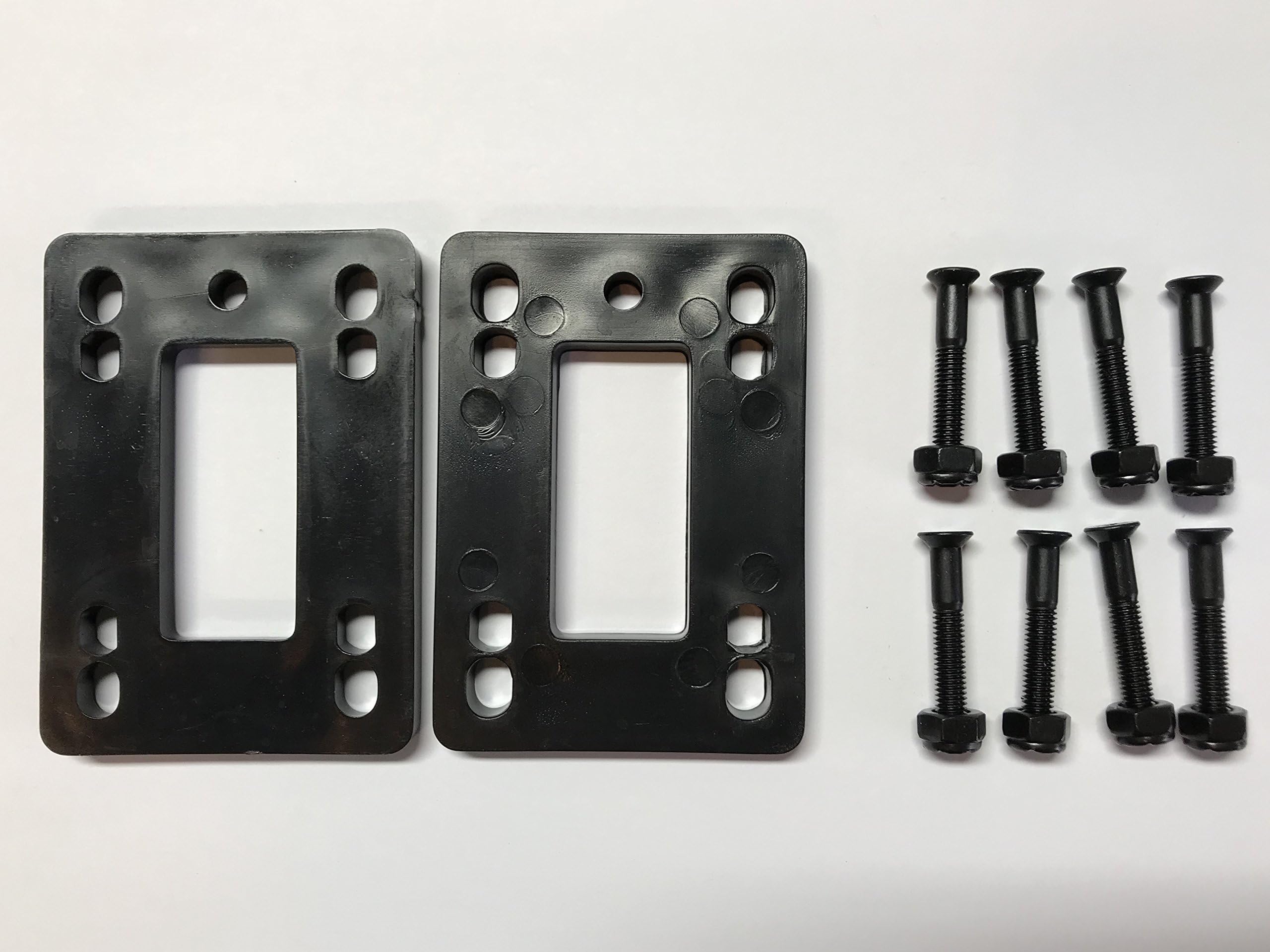 Skateboard Riser Pads 3mm Black w/Skateboard Screws Hardware BK 1" 1.25" 1.5" 1.75" 2"