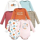 Hudson Baby baby-boys Cotton Long-sleeve Bodysuits 7-pack
