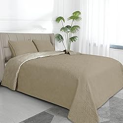 Easy-Going King Size Reversible Quilt Set with 1