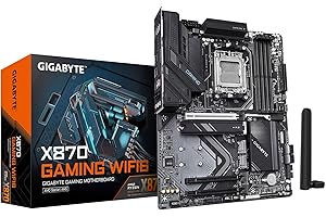 GIGABYTE X870 Gaming WIFI6 AMD AM5 LGA 1718 Motherboard, ATX, DDR5, 3X M.2, PCIe 5.0, USB4, WiFi 6, 2.5GbE LAN, EZ-Latch, 5-Y