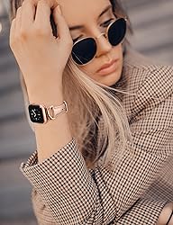 Minyee Leather Band Compatible with Apple Watch