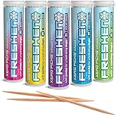 Xero Picks Freshen - Infused Flavored Toothpicks - Cooling Fresh Breath - 100 Picks - 5 Pack - Variety- polar grape, arctic chill, banana ice, berry freeze and crisp apple