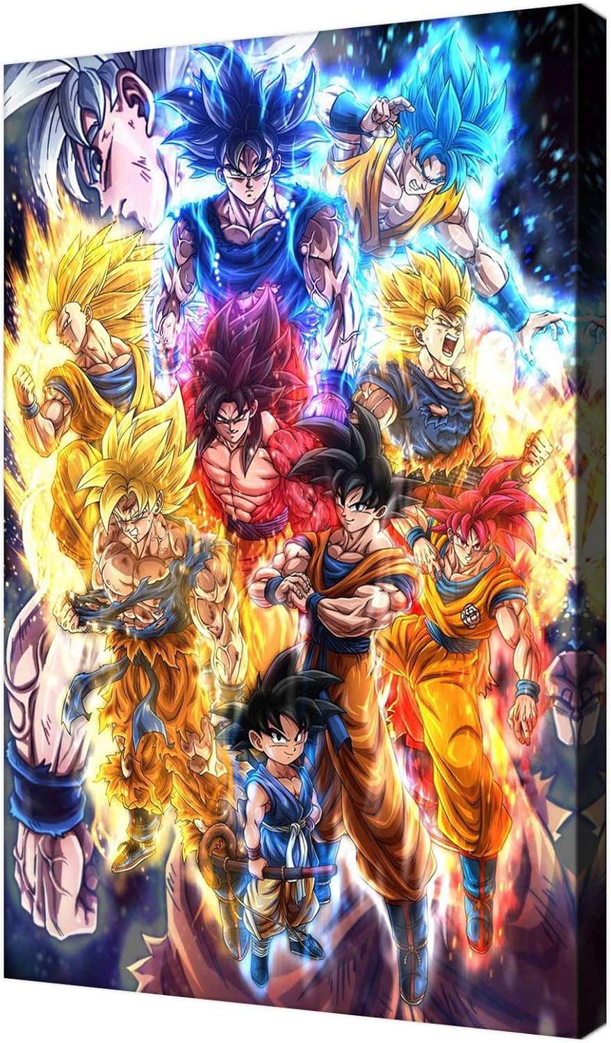 Amazon アニメドラゴンボール 悟空ベジータ壁ポスター アニメドラゴンボール孫悟空ポスター壁紙ティーンメンズとレディース Zhuoxxart部屋の装飾 フレームレス 70x105cm 05 アートフレーム ポスター オンライン通販