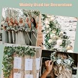 Homcomodar Eucalyptus Seeded Stem 12Pcs 11.4in Artificial Greenery Leaves view 7