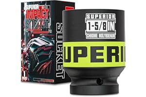 Aiourx 1" Drive Impact Socket, 1-5/8 Inch Deep Socket, SAE Axle Nut Socket, 6 Point, CR-MO, Automotive, Truck Maintenance, Heavy Equipment Repair