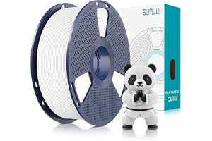 SUNLU 1KG PLA Matte 3D Printer Filament 1.75mm, Matte White | Frosted Matte Fini