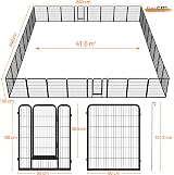 Yaheetech 32 Panel Dog Playpen 100 cm High Heavy Duty Pet Fence Garden view 7