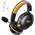 Wireless Gaming Headset, 2.4GHz USB Gaming Headphones with Bluetooth 5.4, 53MM 3D Stereo Sound, 65H Battery, ENC Noise Canceling Mic, 3.5mm Wired, Wireless Headset for PS5, PC, PS4, Mac, Switch