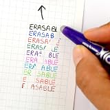 PILOT FriXion Ball 07 Set of 5 Refillable Erasable Pens 3 Black 1 Green 1 Purple view 3