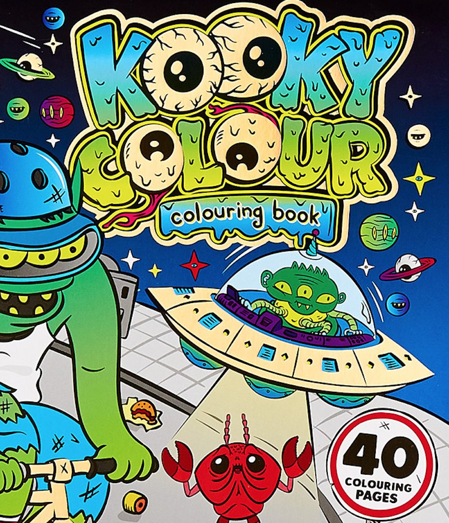 Smiggle Kooky Colouring Amp Sticker Fun Activity Book Blue