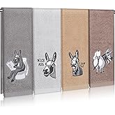 SmoothNovelty 4 PCS Funny Donkey Hand Towels for Bathroom 29 x 13 Farmhouse Bathroom Western Decor Home Decoration Hello Sweet Cheeks Farmhouse Decorative Donkey Hand Towels