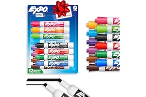 EXPO Dry Erase Markers Set Mixed Tip White Board Markers with White Board Eraser Assorted Colors 11 Count