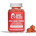 Baby Blues Apple Cider Vinegar Gummies - Vegan, Non-GMO & Gluten-Free, Postpartum Dietary Supplement with Both Vitamin B-6 & B12, 60 Pieces per Bottle