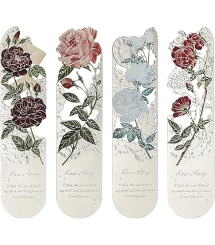 4 PCS Metal Bookmarks With Tassel, Iris, Violet, Tulip, Lily Of Valley Bookmark Pretty Bookmarks Women Very Beautiful Bookmark Metal Bookmarks Gifts Graduation 062 2 P 238712615 - View #3