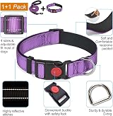 haapaw Reflective Dog Collar with Soft Neoprene Padding Adjustable Nylon view 2