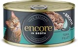 Encore 100 Natural Tuna Fillet Wet Cat Food 70g Tin Pack of 16