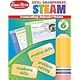 Evan-Moor Skill Sharpeners STEAM Workbook, Grade 6, Science, Technology, Engineering, Art, Math, Hands On Activities, Helping Others, Collaboration, Solve Real World Problems, Puzzles, Homeschool