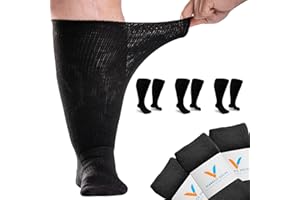 Viasox EasyStretch™ Non Binding Diabetic Socks for Men & Women, Seamless Toe, Loose Fit, 3 Pack