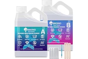 BBDINO Silicone Mold Making Kit, Super Elastic Liquid Silicone for Mold Making Clear 2.42lb(38.8oz), 3h Fast Cure Molds Maker