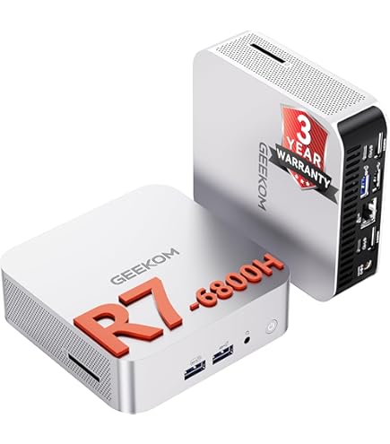 GEEKOM A5 Pro Mini PC, AMD Ryzen 5 7530U(Beats 7730U), 16GB RAM