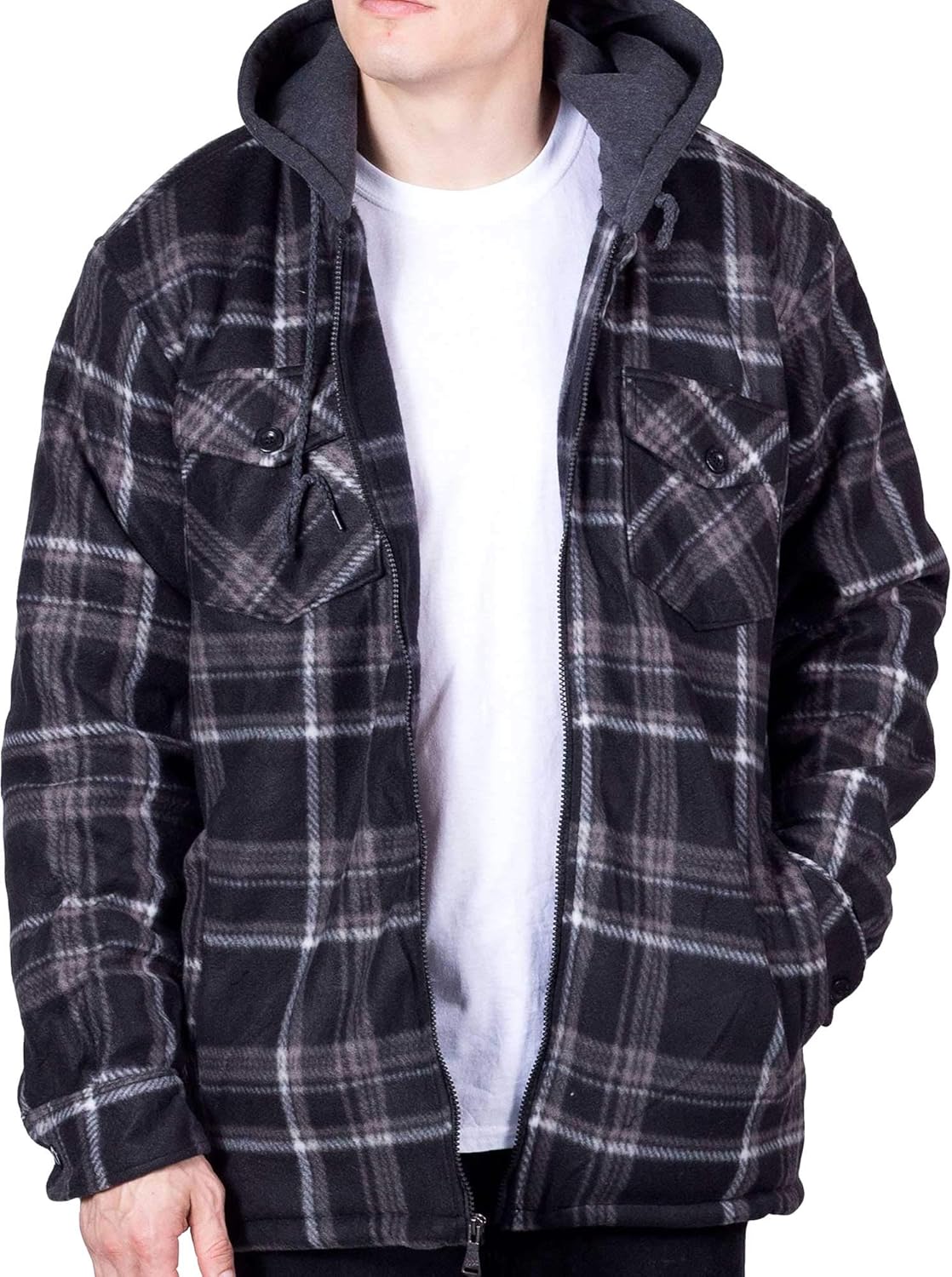 flannel jacket zipper