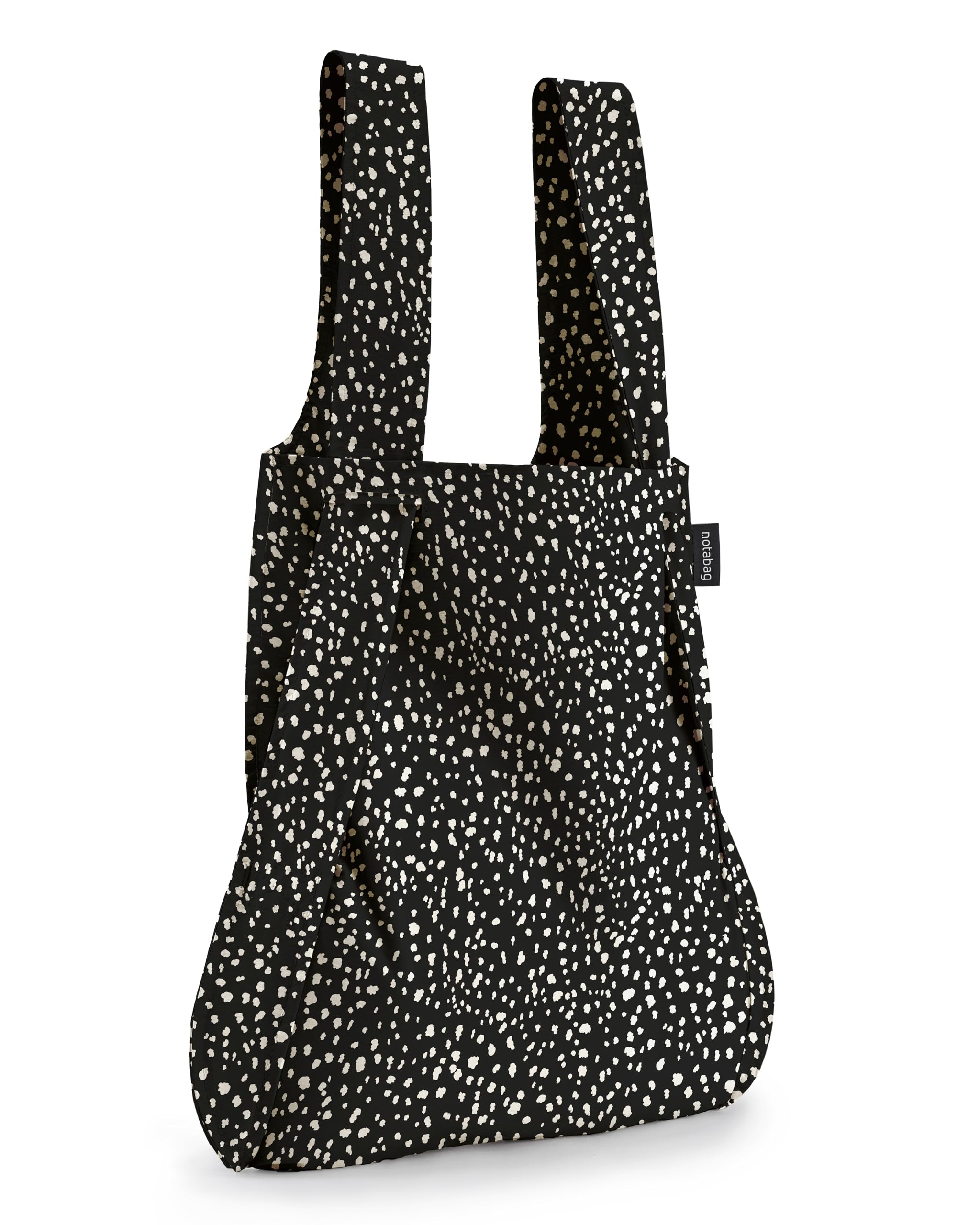 Notabag – Black Sprinkle 2 in 1 Backpack and Bag – Waterproof, Foldable, Lightweight – Clever Design for More Flexibility