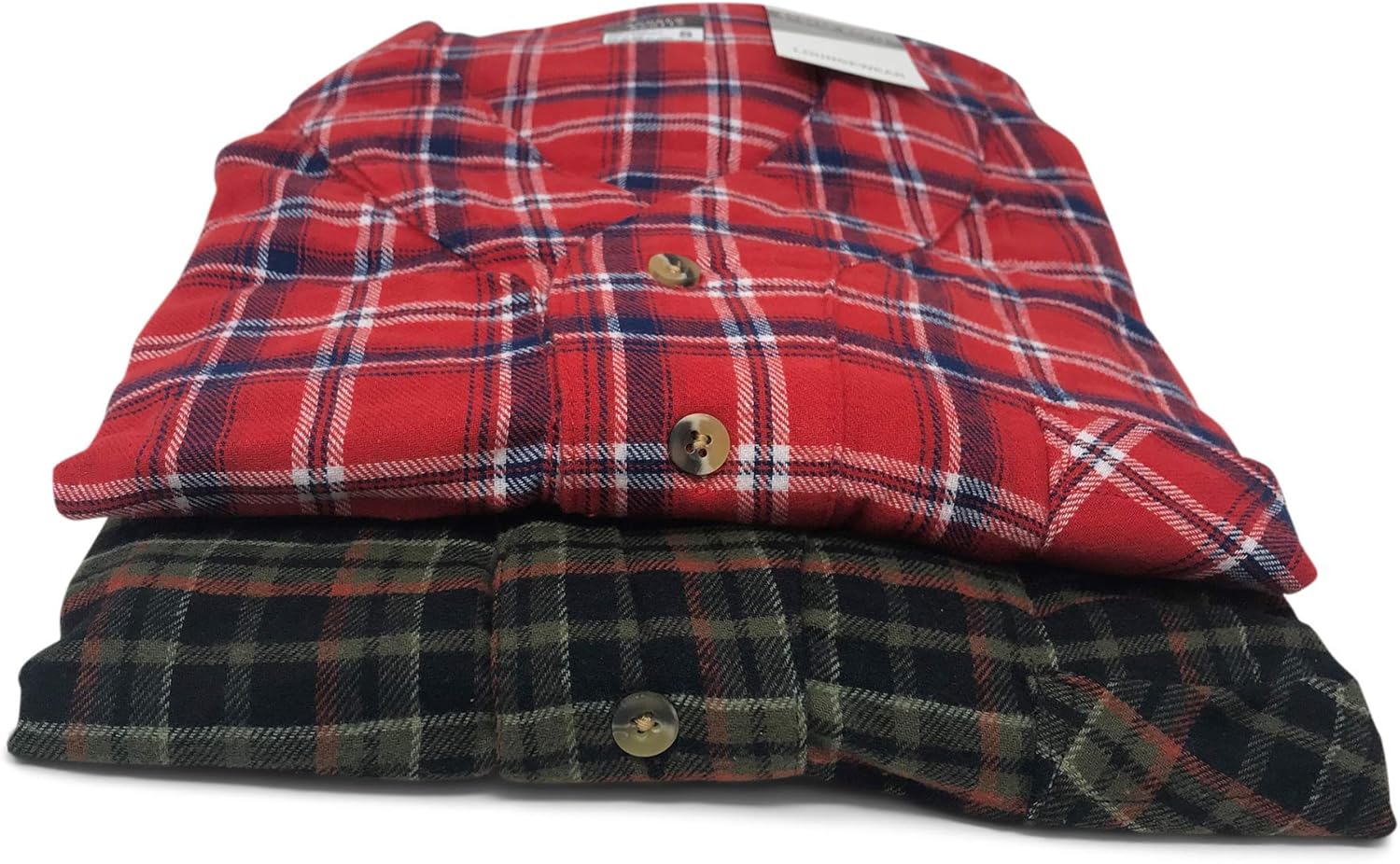 Andrew Scott Men's 2 Pack Lightweight Cotton Flannel Sleep Shirt, Long Henley Nightshirt Pajamas at  Men’s Clothing store
