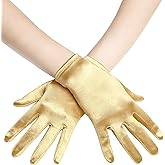 BABEYOND Short Satin Gloves for Women - Silk Opera Wedding Bridal Gloves Tea Party Banquet Costume 1920s Flapper Accessories