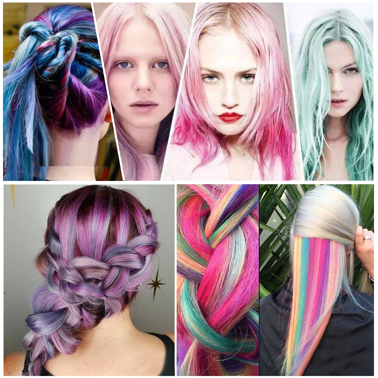Girl Hair Chalk Set - XIAO MO GU Temporary Hair Color for Kids Girl, Hair Dye Set Toys Gifts for Girls Teens Adults Party or Cosplay DIY, 6 Colors