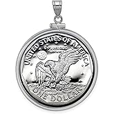 DIY Coin Jewelry: Sterling Silver Bezel for Susan B. Anthony Dollar – Easy to Use Pendant/Charm/Necklace Setting Made in the USA