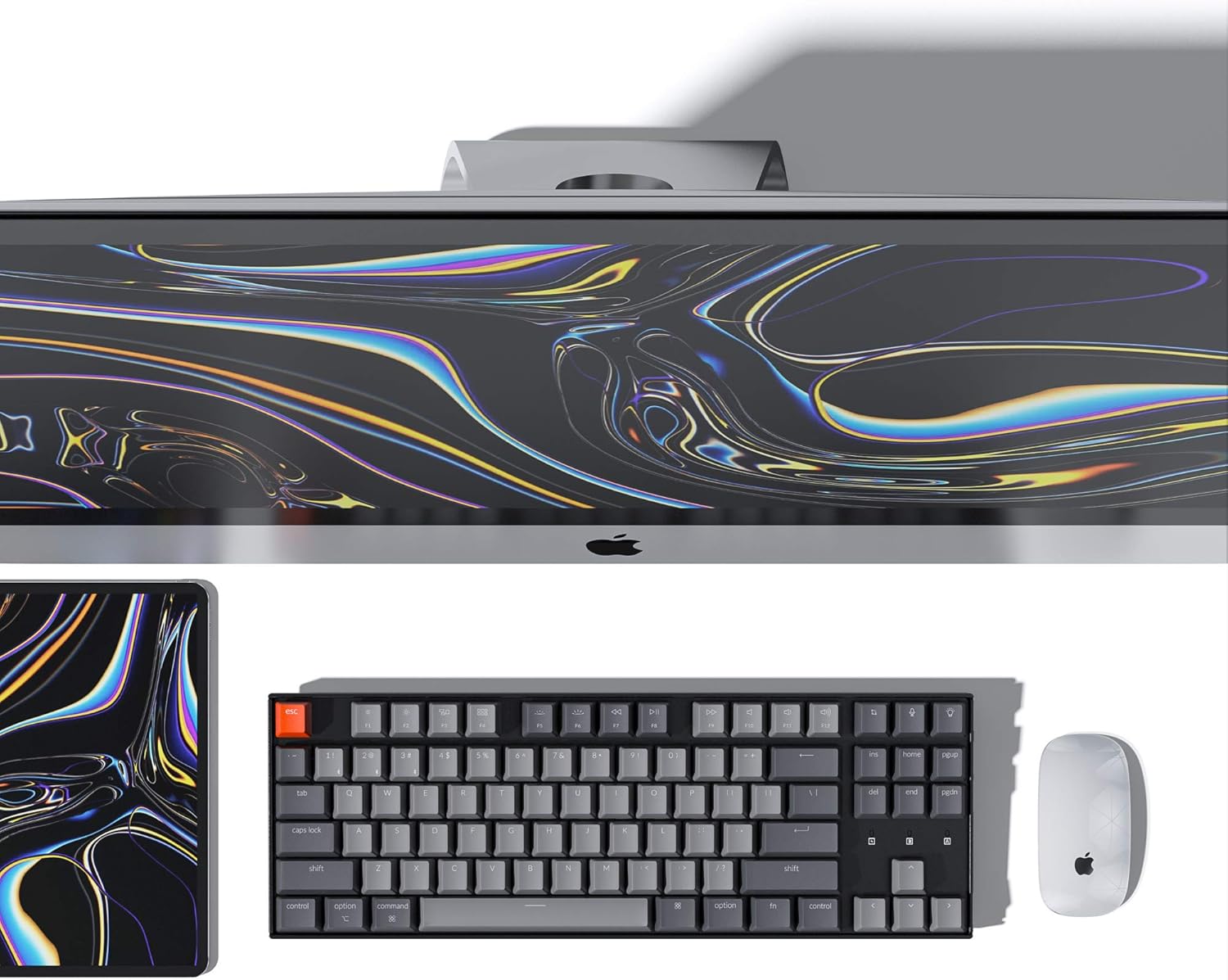 Keychron K8 Tenkeyless Wireless Mechanical Keyboard for Mac, White Backlight, Bluetooth, Multitasking, Type-C Wired Gaming Keyboard for Windows with Gateron Brown Switch: Computers & Accessories