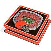YouTheFan NFL Cleveland Browns 3D StadiumView Coaster - FirstEnergy Stadium (Pack of 12)