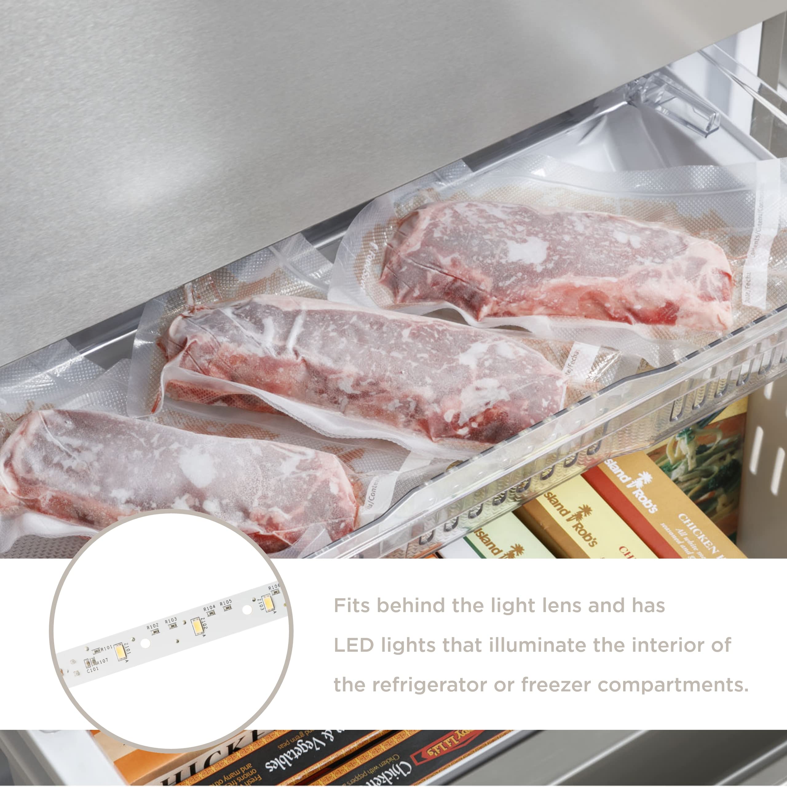 GE WR55X26671 Refrigerator Light Board Genuine Original Equipment Manufacturer (OEM) Part