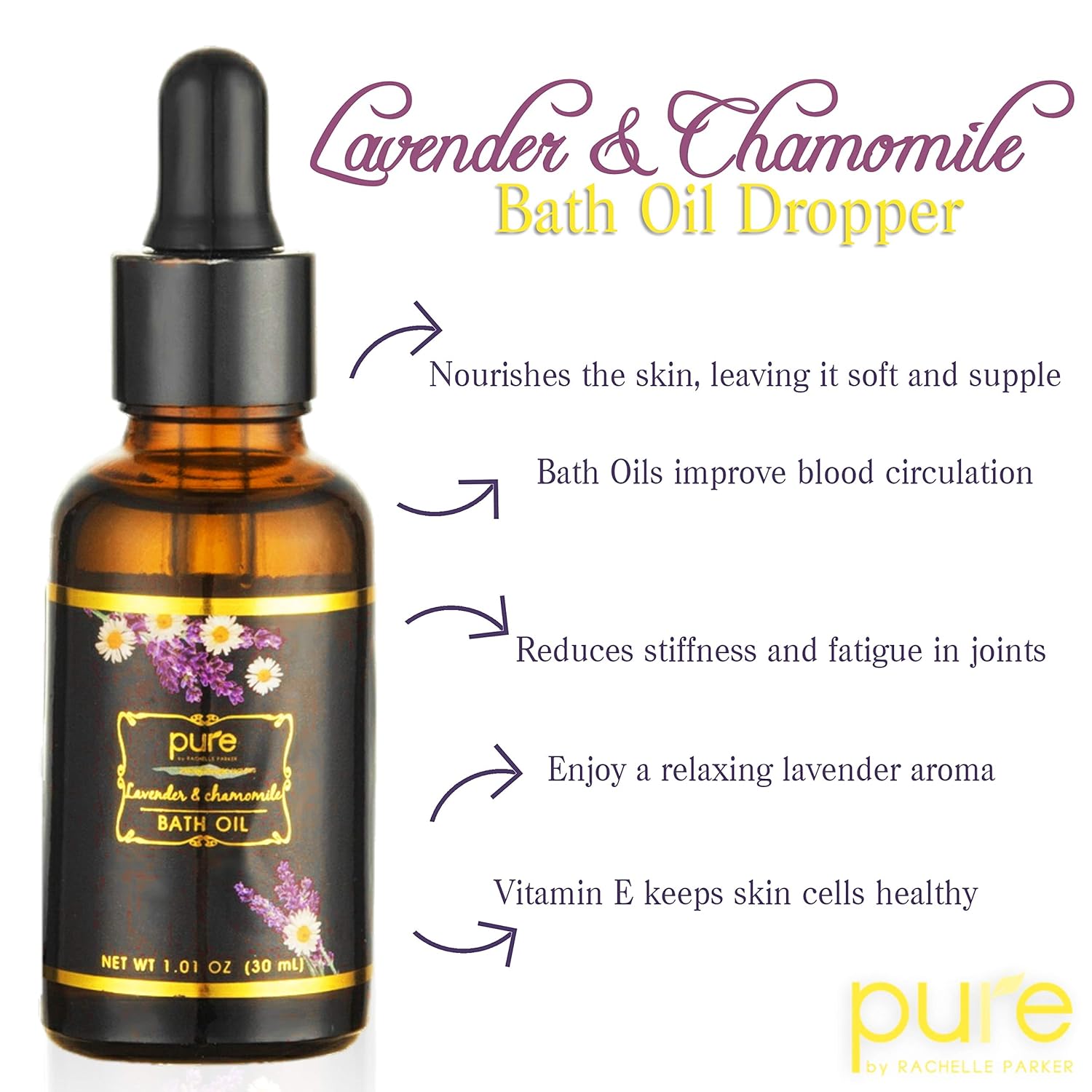 Lavender Chamomile Natural Spa Gift Basket, Lavender Aromatherapy Luxurious Bath and Body Gift Set 8 Piece Home Spa Kit. Best Relaxing Gift Basket for Mom as Mothers Day Gift Set! : Beauty