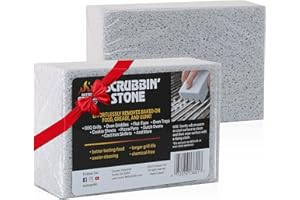BETTER GRILLIN' Better Grillin Scrubbin Stone Grill Cleaner-Scouring Brick/Barbecue Grill Brush/Barbecue Cleaner for BBQ, Griddle, 2pk