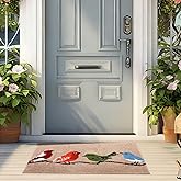 Dunzy Colorful Spring Birds Front Door Mat Indoor Outdoor Entrance 36"x24" Door Mat with Heavy Duty Backing Birds Welcome Mat