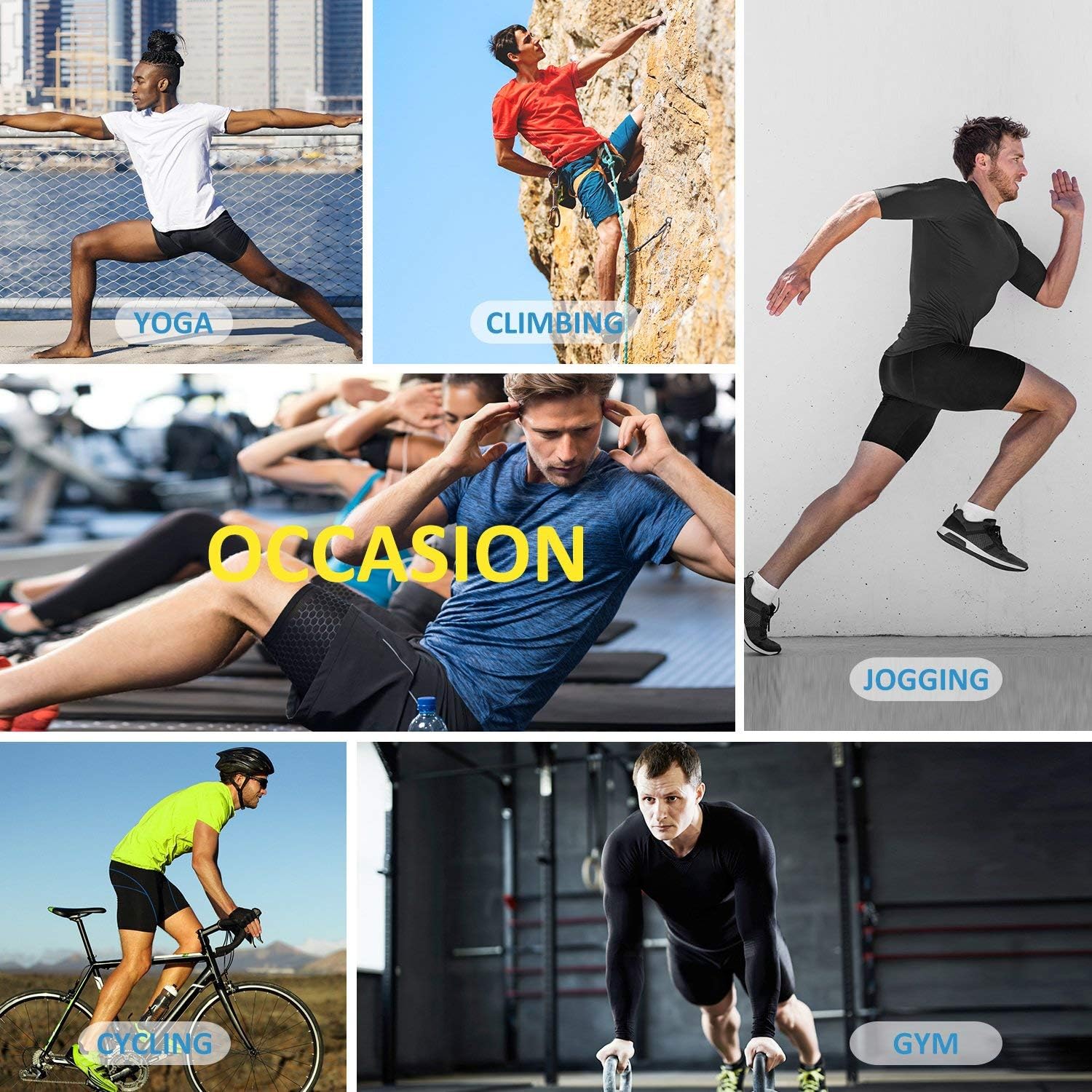 BALEAF Men's Compression Running Workout Shorts Pockets Gym Athletic Yoga Bike Tights Underwear Baselayer: Clothing