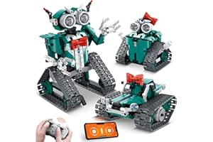 IQKidz APP/Remote Control STEM Building Kits for Kids Ages 8-12 - 3 in 1 RC Robot Car Toys, 440 Pcs Educational Science Projects, Gift Ideas for Boys Girls