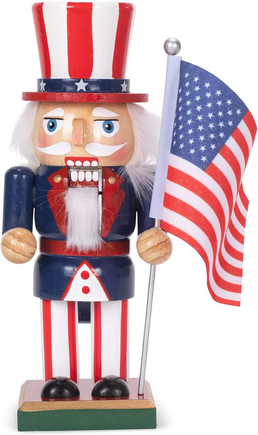Nutcrackers - Kurt S. Adler 9-Inch Wooden American Nutcracker, Multi