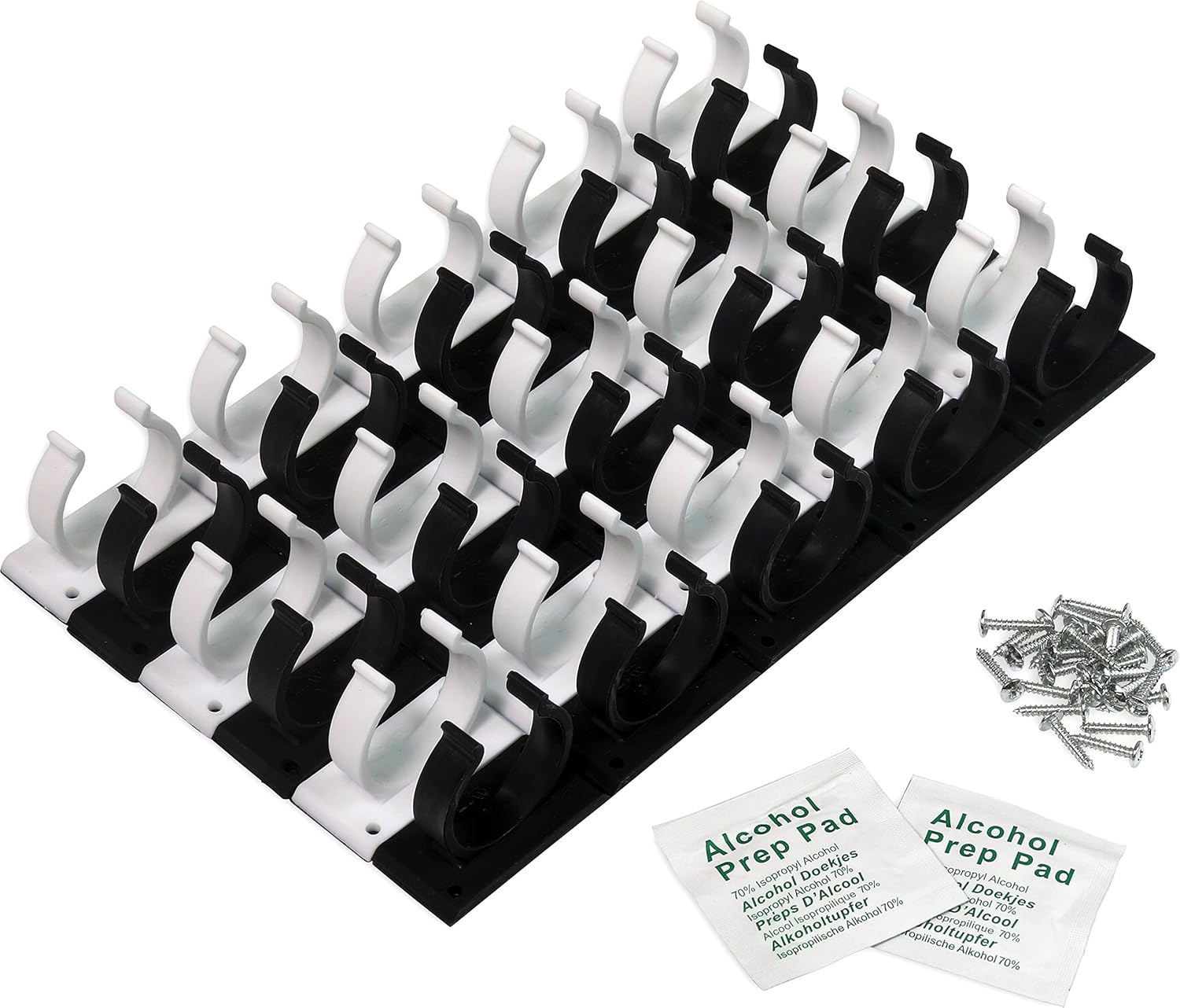 SimpleHouseware 30 Spice Gripper Clips Strips Cabinet Holder - 6 Strips, Holds 30 Jars: Kitchen & Dining