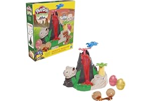 Play-Doh Slime Dino Crew Lava Bones Island Volcano Playset with HydroGlitz Eggs and Mix-ins, Dinosaur Toy for Kids 4 Years and Up, Non-Toxic