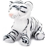 The Petting Zoo White Tiger Stuffed Animal Plushie, Gifts for Kids, Earth Keeperz Wildlife Animals, Zoologee White Tiger Plush Toy, 12 inches
