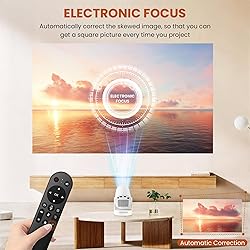 Mini Projector 4K with WiFi Bluetooth 5.4 - Smart
