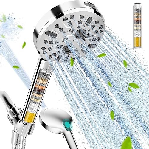 Cobbe Filtered Shower Head with Handheld, High Pressure 9 Spray Mode ...