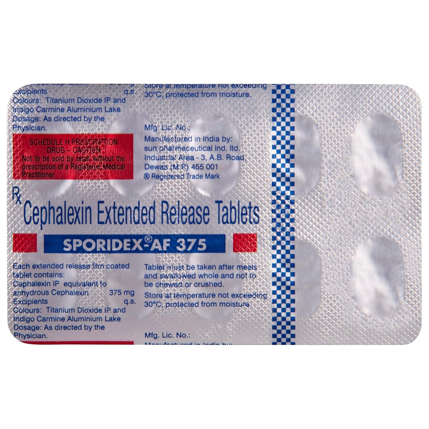 Sporidex Af 375 Blister Pack Of 10 Tablets Amazon In